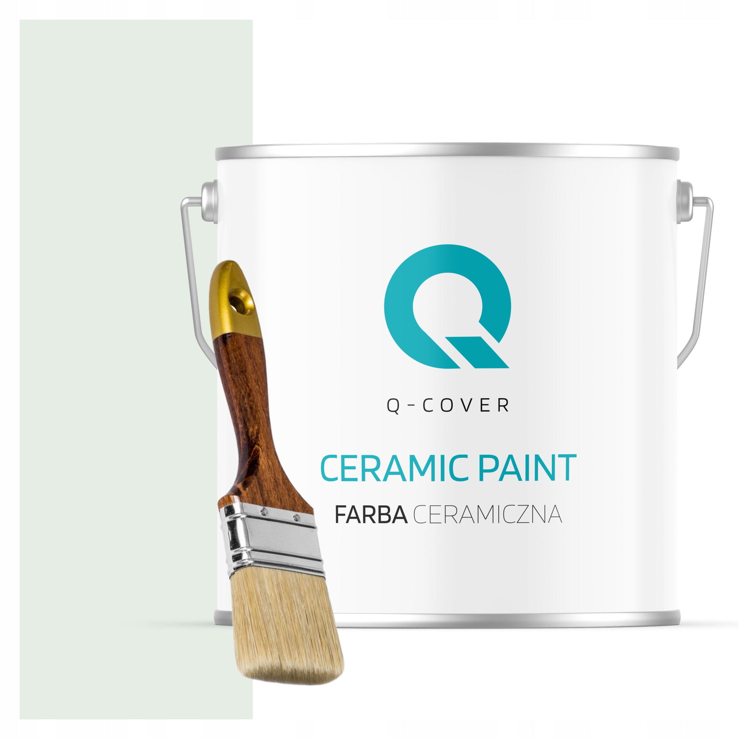Keramická Farba Na Stenu Biela Zelená H1881 5L Mat Poľský Výrobca Štetec