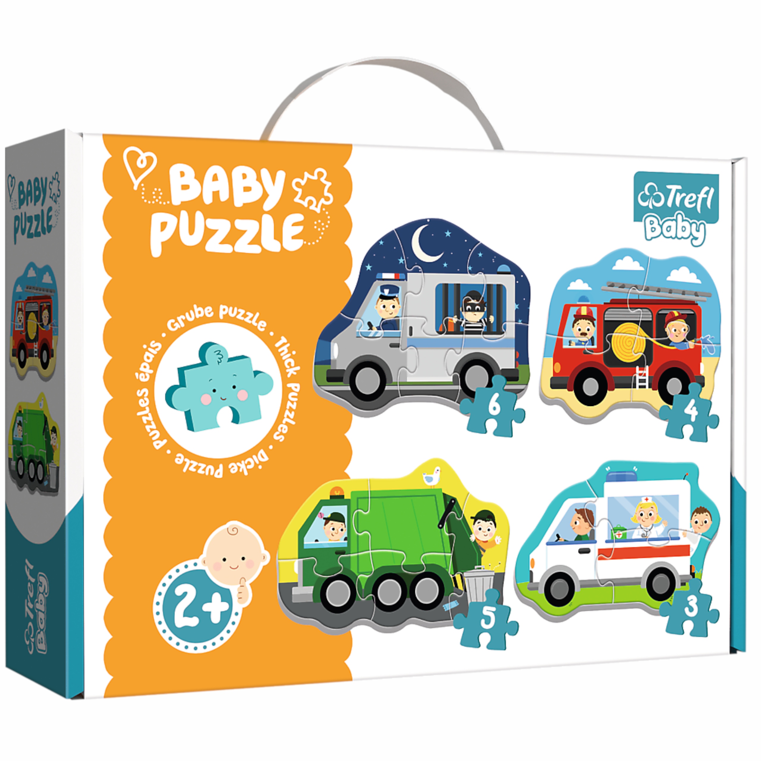Puzzle Baby pojazdy i zawody 2+ Trefl 36071 Nazwa Baby Classic - Pojazdy i zawody