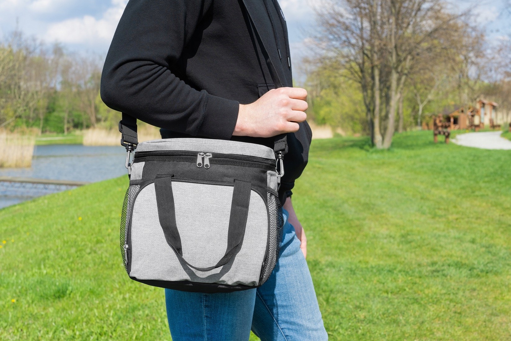 BARDZO POJEMNA TORBA TERMICZNA TERMOIZOLACYJNA NA OBIAD JEDZENIE PIKNIK Marka N'oveen