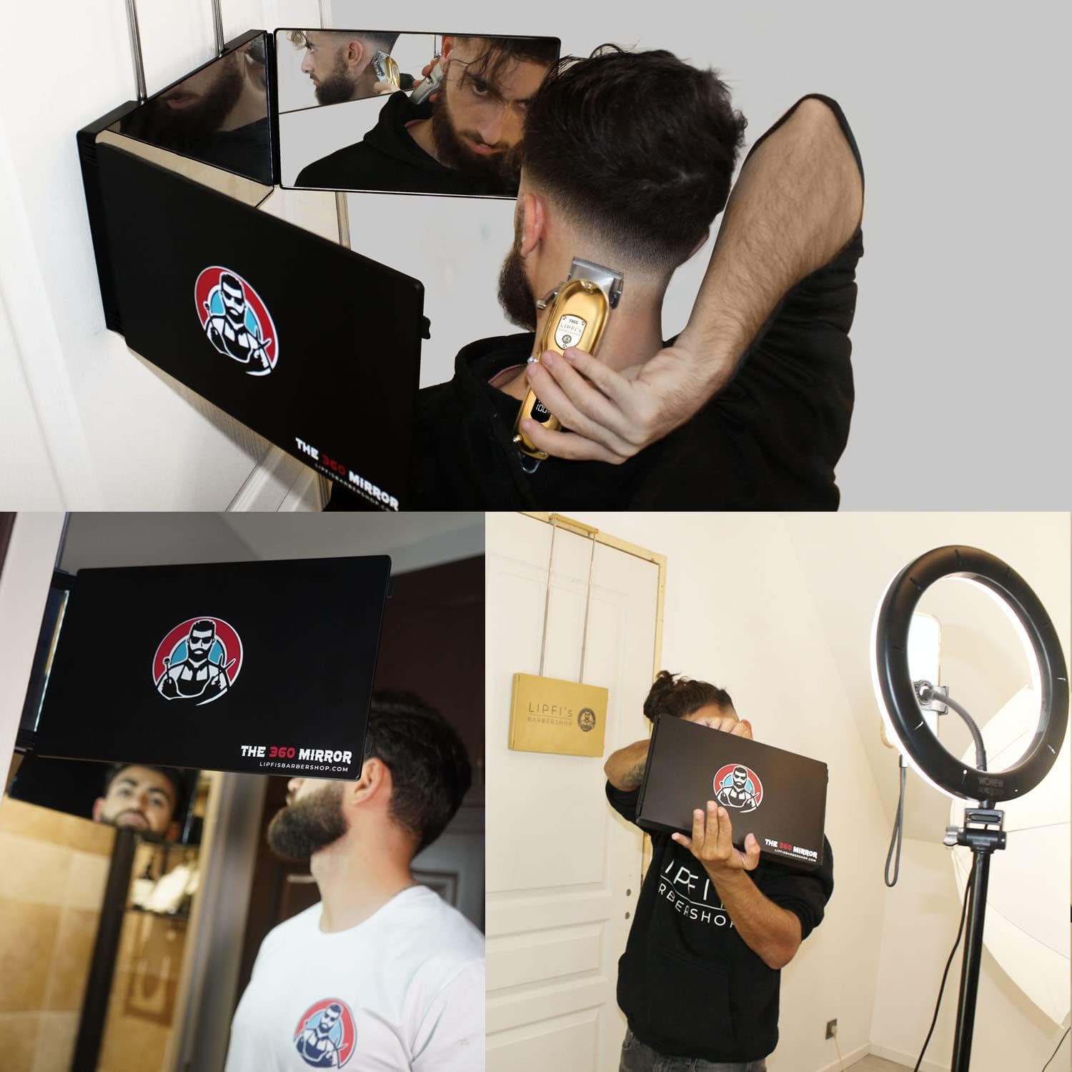 LUSTRO 360° 3 - KIERUNKOWE DLA MĘŻCZYZN TELESKOPOWE REGULOWANE SKŁADANE Marka inna marka