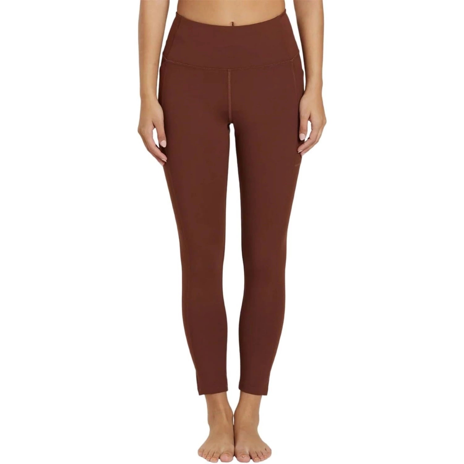 Dámské legíny Girlfriend Collective, hnědé, tréninkové, sportovní, vel. S