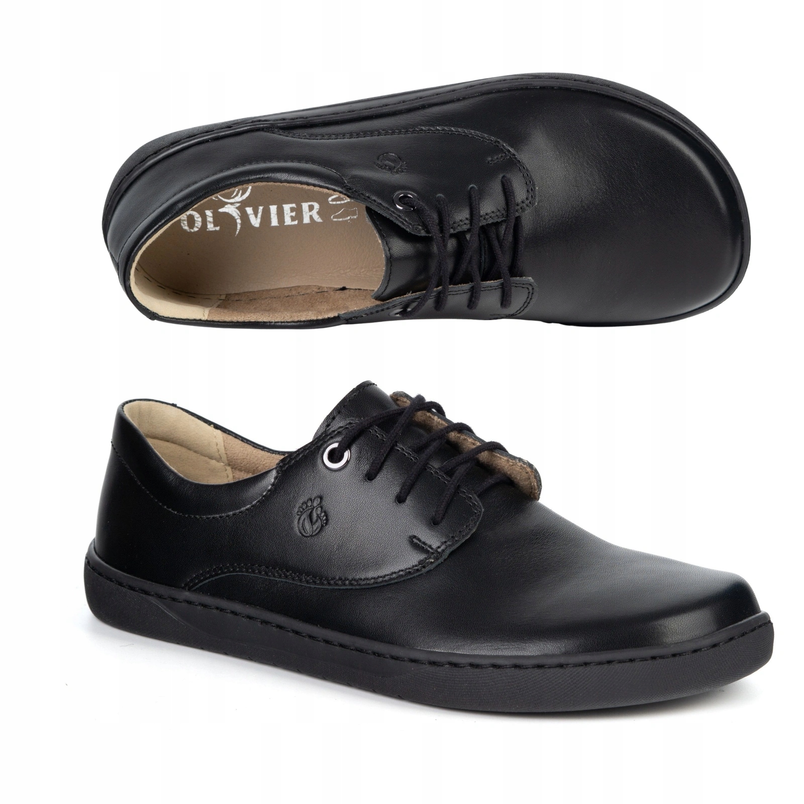 Buty barefoot damskie skórzane Olivier Pearl 1312 czarne 41