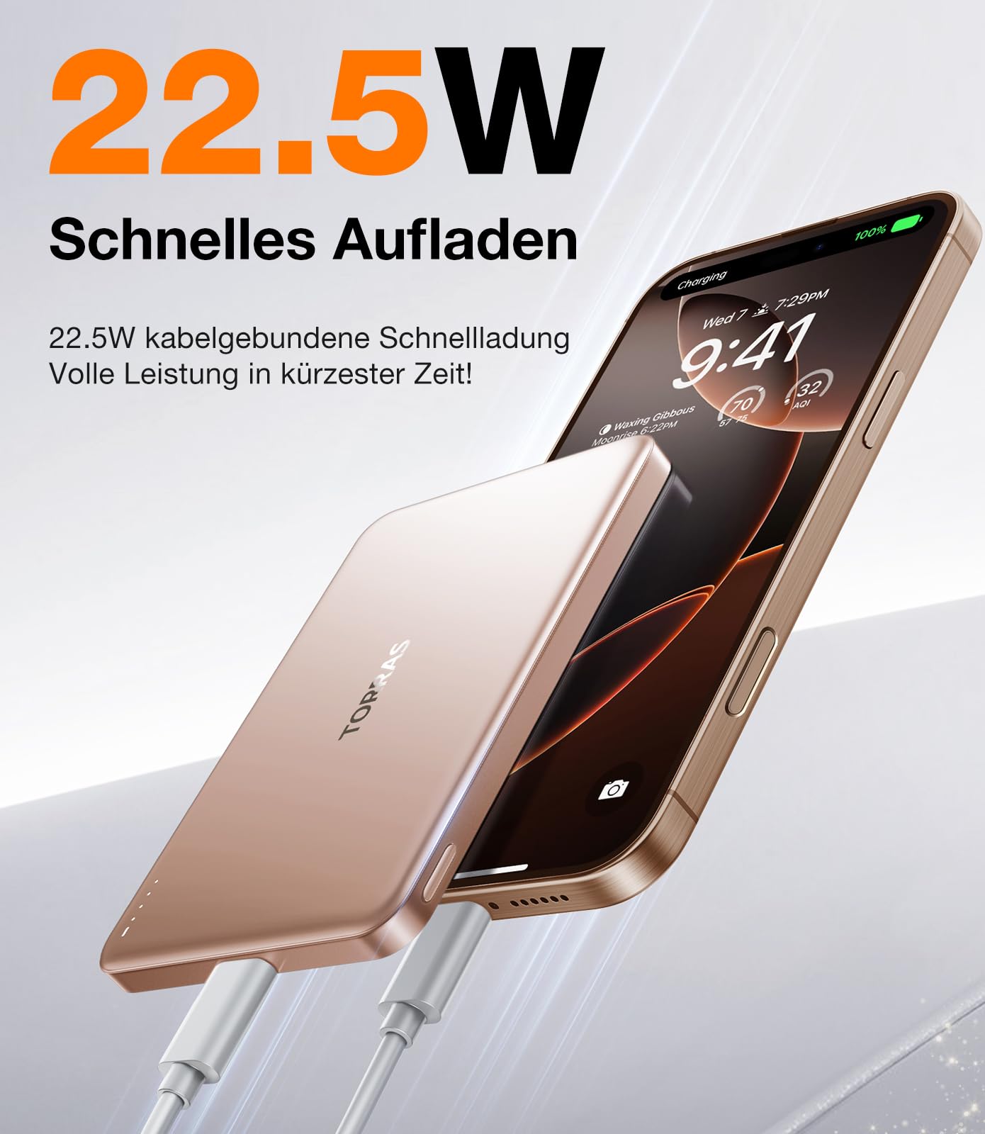 TORRAS MiniMag Powerbank Bezprzewodowy 10000mAh USB-C iPhone 16/15/14/13/12 — miniatura 3