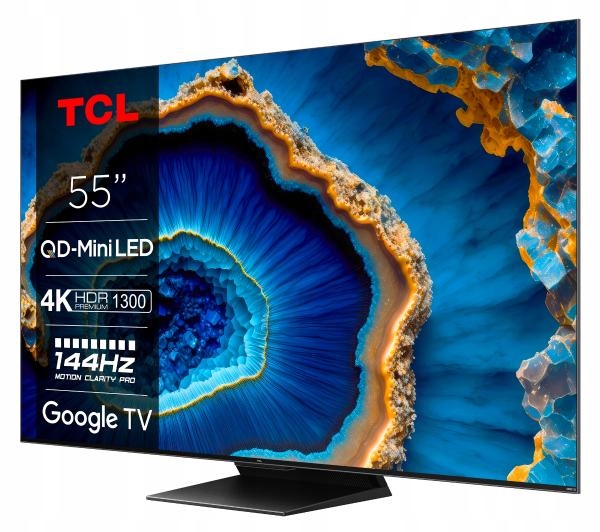 Telewizor QLED TCL QD-Mini LED 55C805 55'' 4K 144Hz Google TV HDMI 2.1 Marka TCL