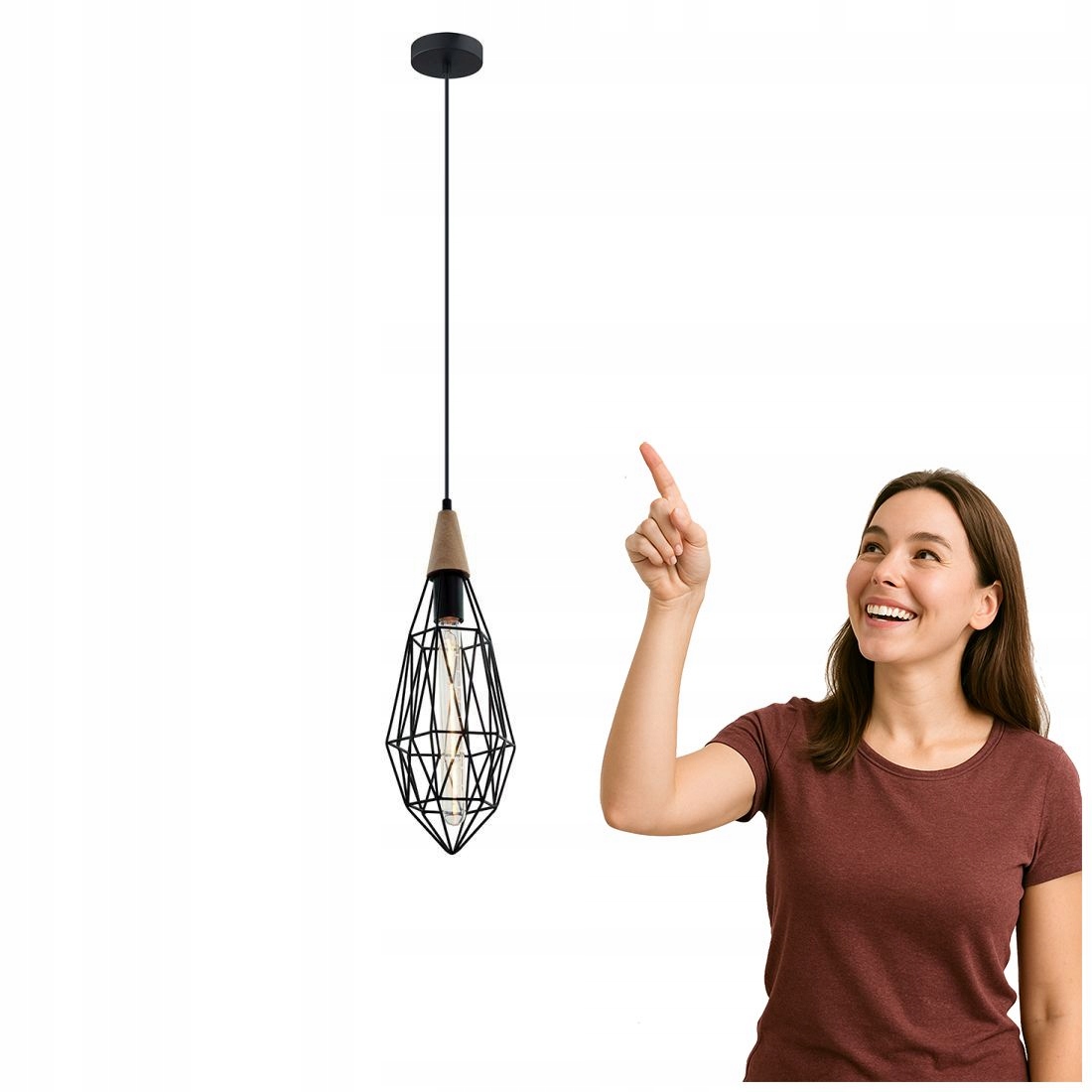 Závěsná lampa Maelle MDM-2595/1S Bk Italux