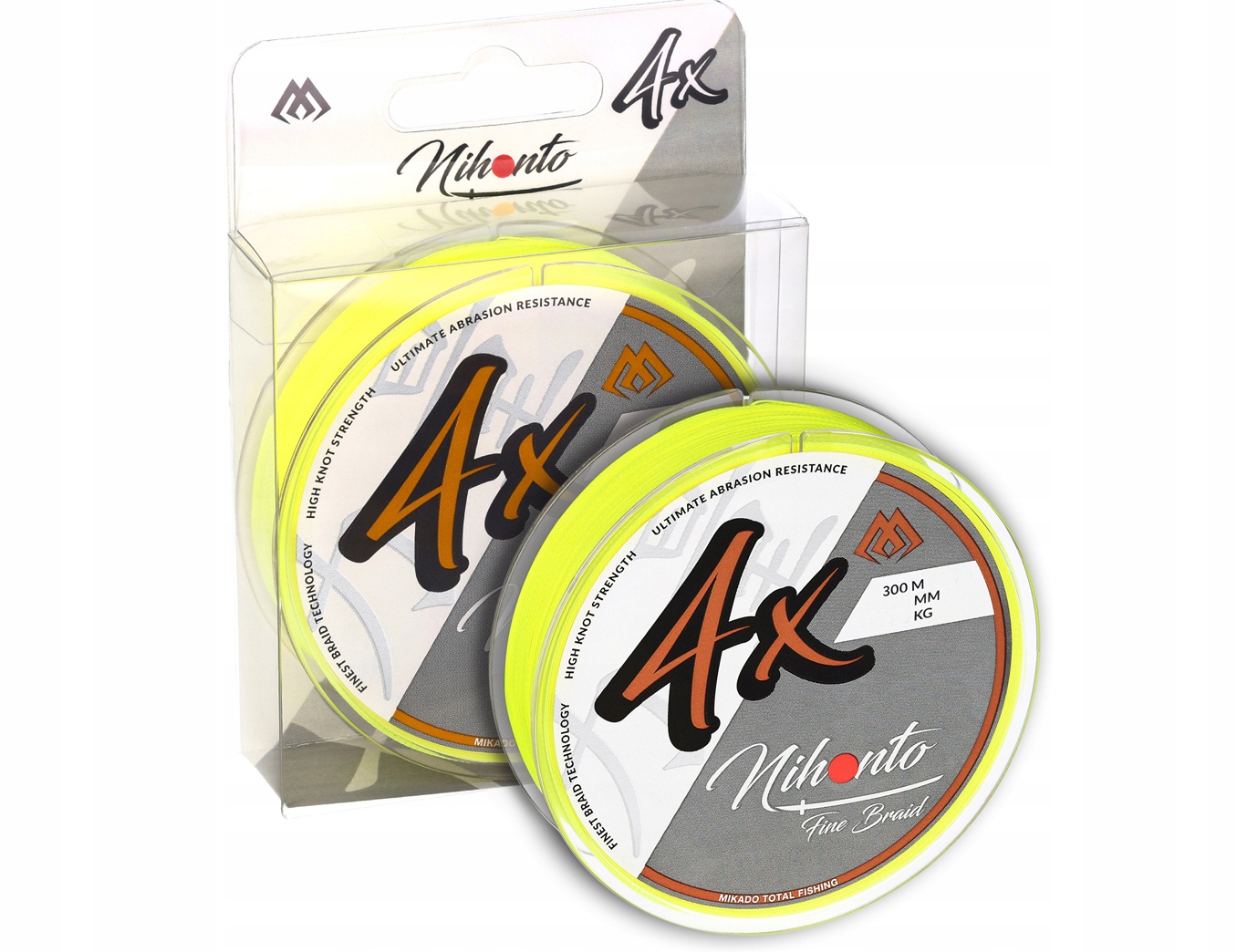 Plecionka Mikado Nihonto Fine Braid 4x Żółta 0,16 mm 12,50 kg 300 m