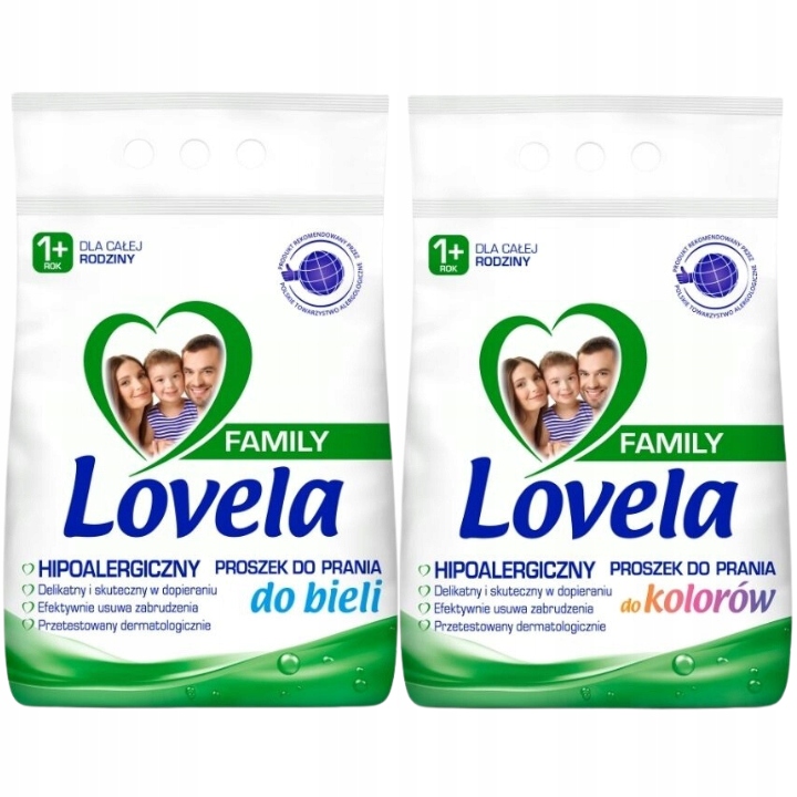Levně Lovela Family Prášek Barva Bílá 2x2,1 kg (56 pr)