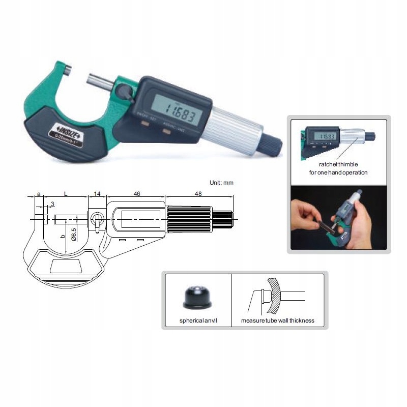 Электронный микрометр 50-75 мм / 2-3