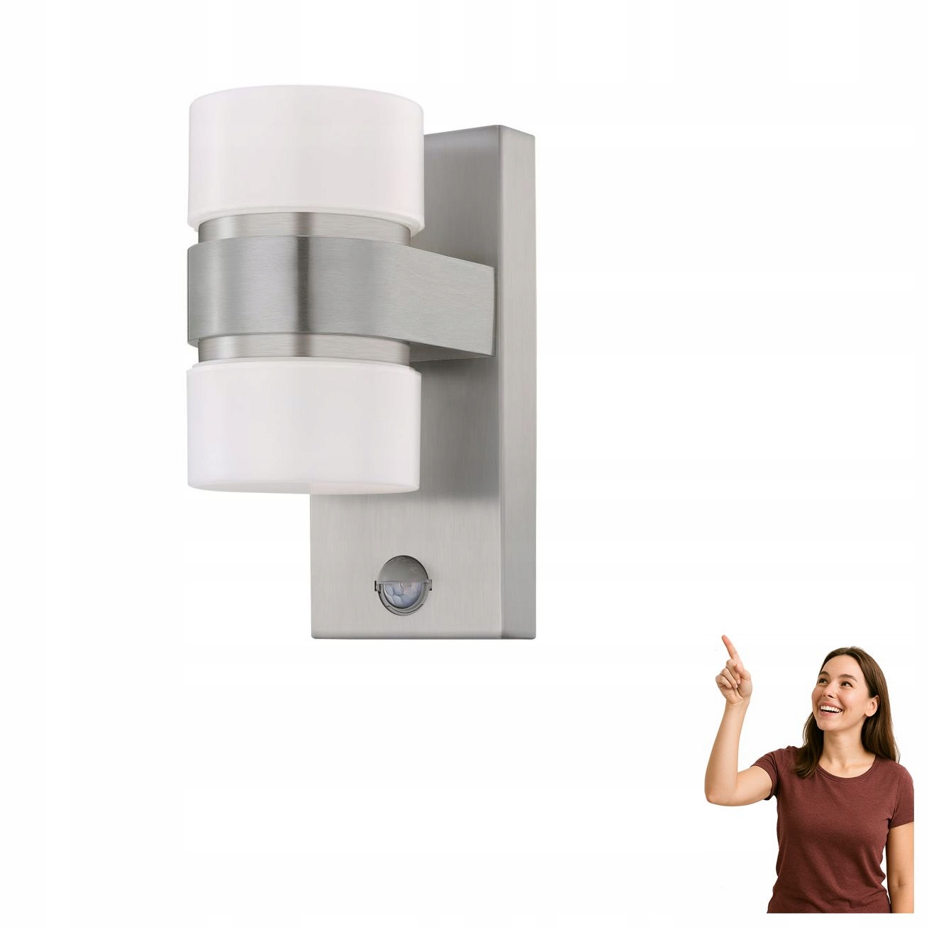 Venkovní nástěnné Led svítidlo 2x4,9W s čidlem Atollari 96277 Eglo