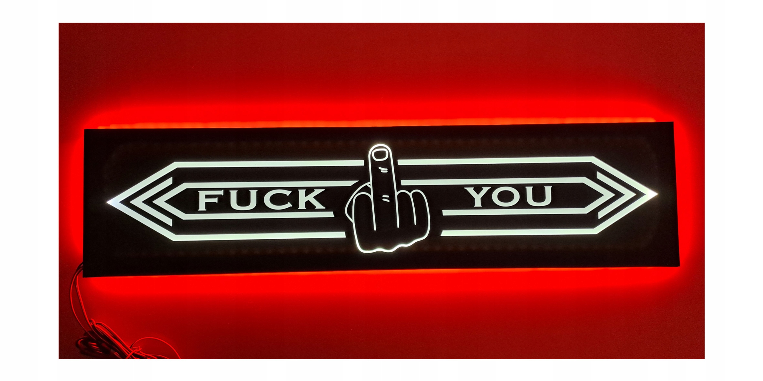 Led tabuľa Fuck You nad posteľ s podsvietením kabíny Tir Lkw