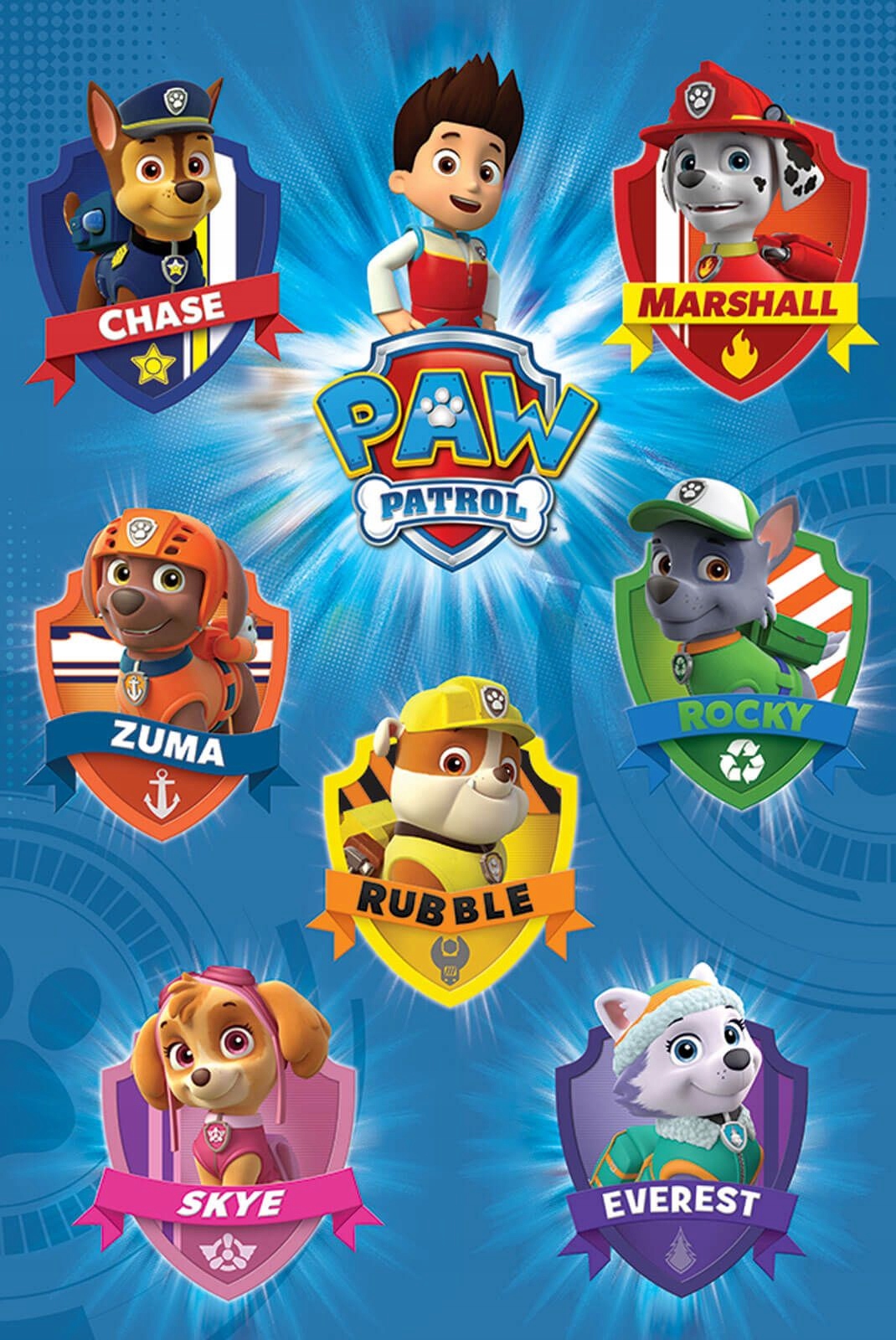 

Plakat na ścianę Paw Patrol Crests 61x91,5 cm