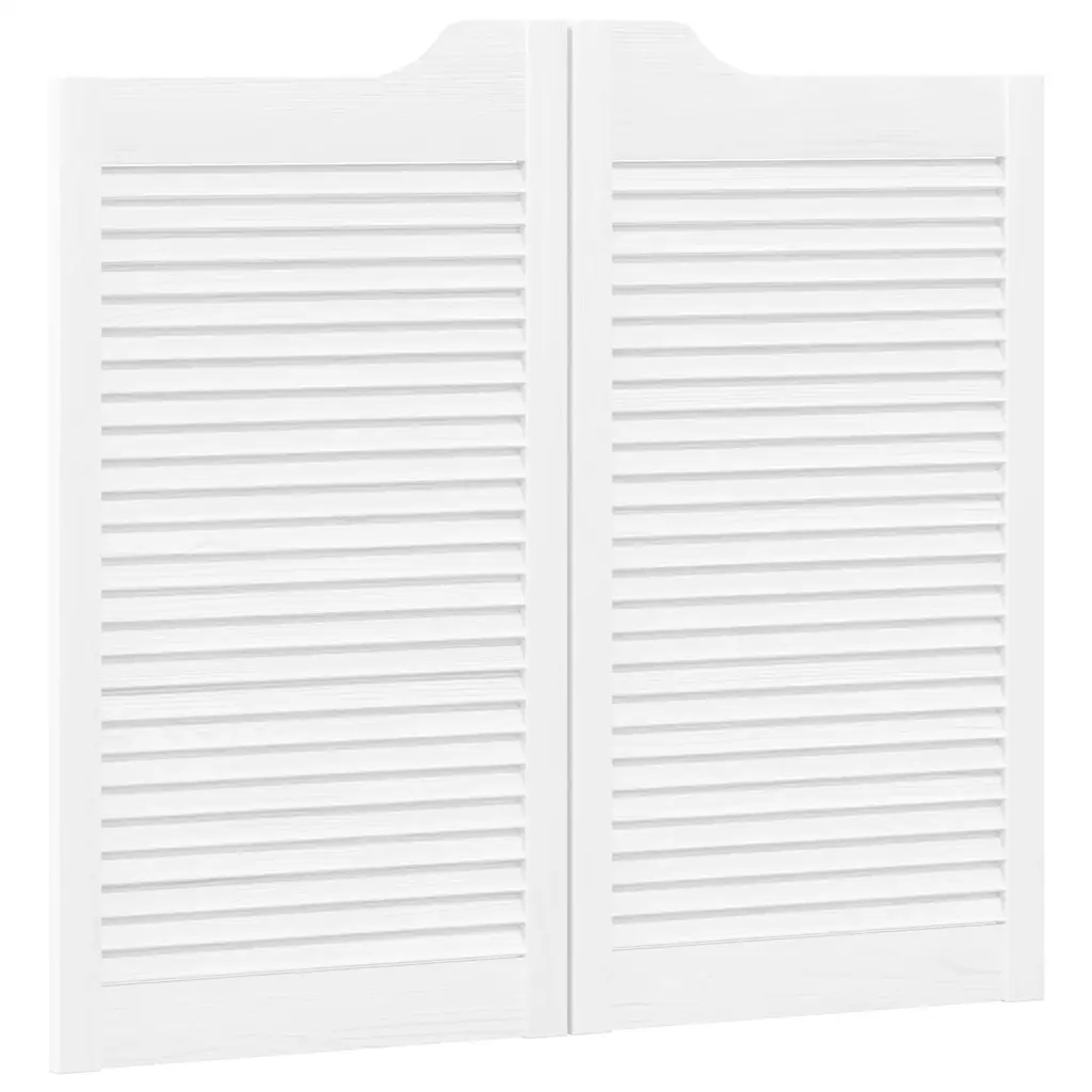 Žalúziové Kyvadlové Dvere 1 pár biele 90x80 cm
