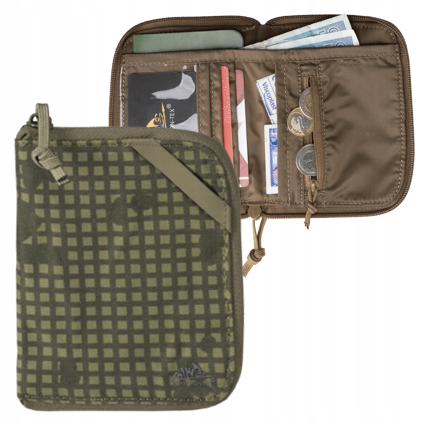 Portfel Taktyczny Męski Edc Large Cordura Helikon Rzep Desert Night Camo