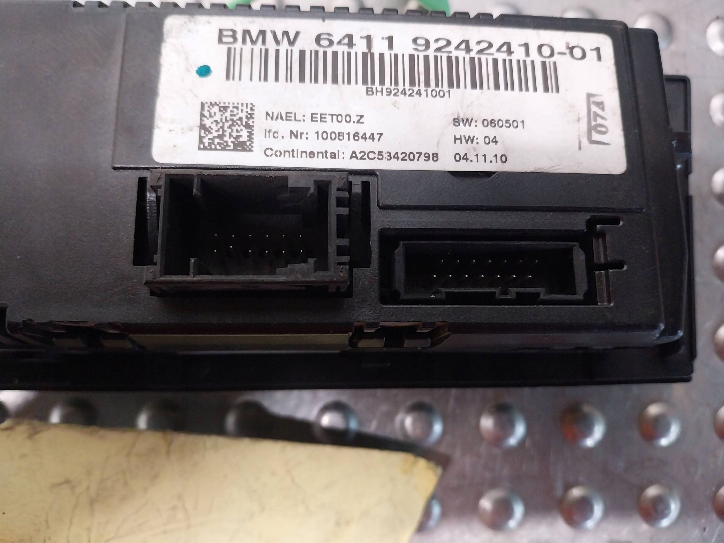 PANEL Bouches buses Climatisateur air conditionné 9242410 BMW E81 E82 E87 E90 E91 E92