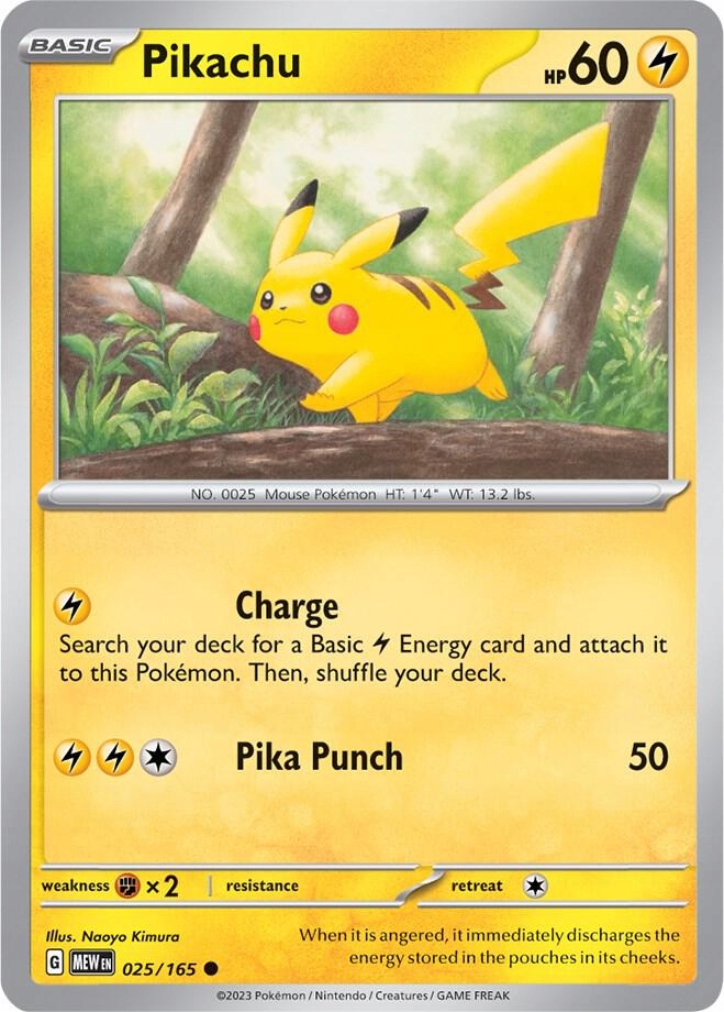 Pikachu - 025/165 - SV: Scarlet & Violet 151 (MEW) |ENG| KARCIARNIA