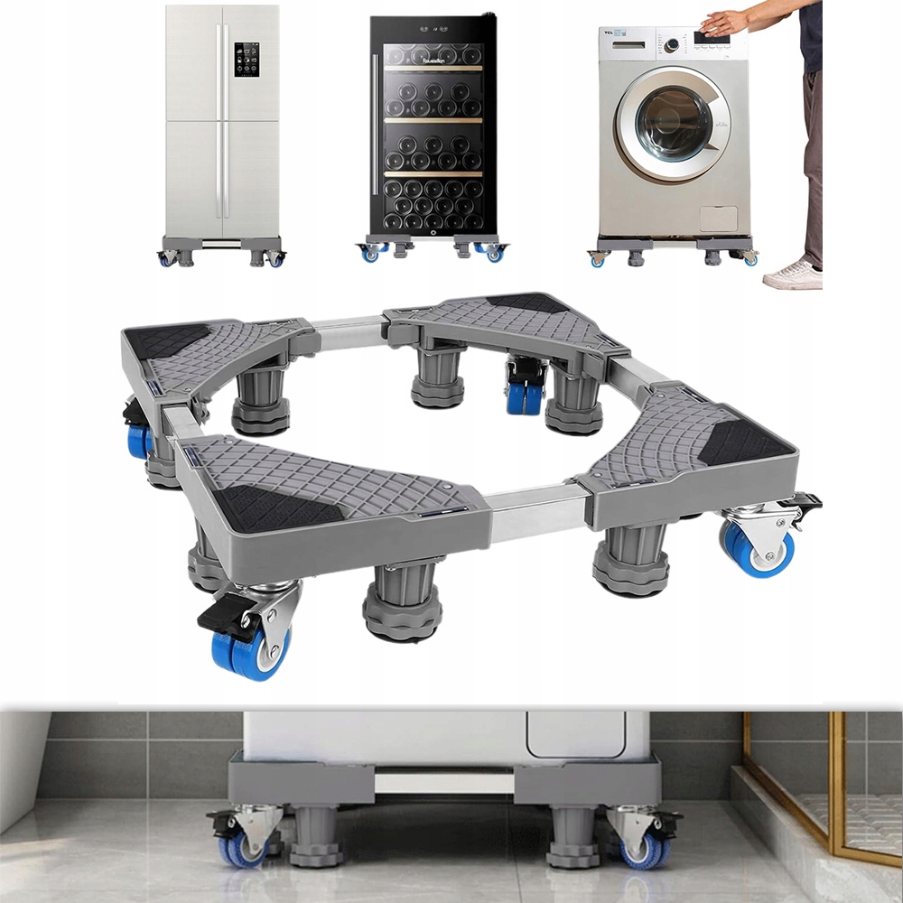 Regulowana Podstawa do Pralki, Stojak na Pralkę Mobilna Podstawa do Lodówki