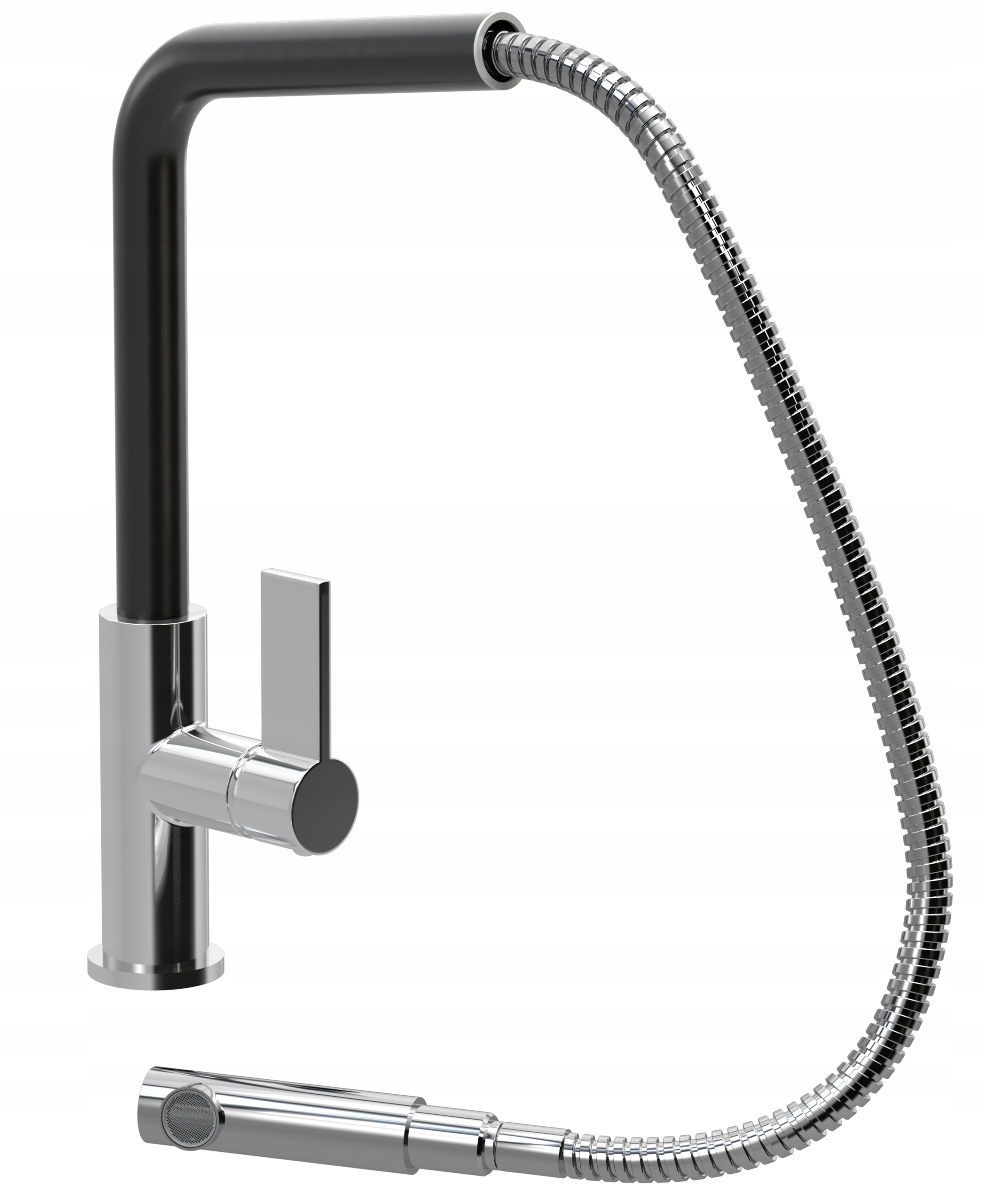 Linea Černá Kuchyňská Baterie Výsuvná Do Dřez