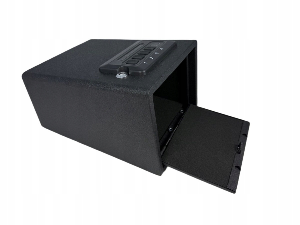 Sejf biometryczny elektroniczny – kompaktowy sejf domowy biurowy czarny