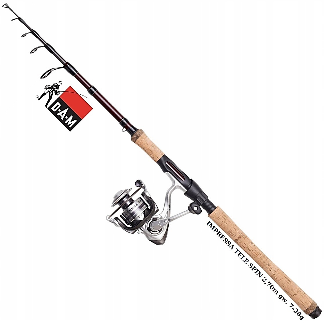 Zestaw Dam Impressa Tele Spin 2,7m g.w.7-28g FD3000 3BB Żyłka Do Pełna