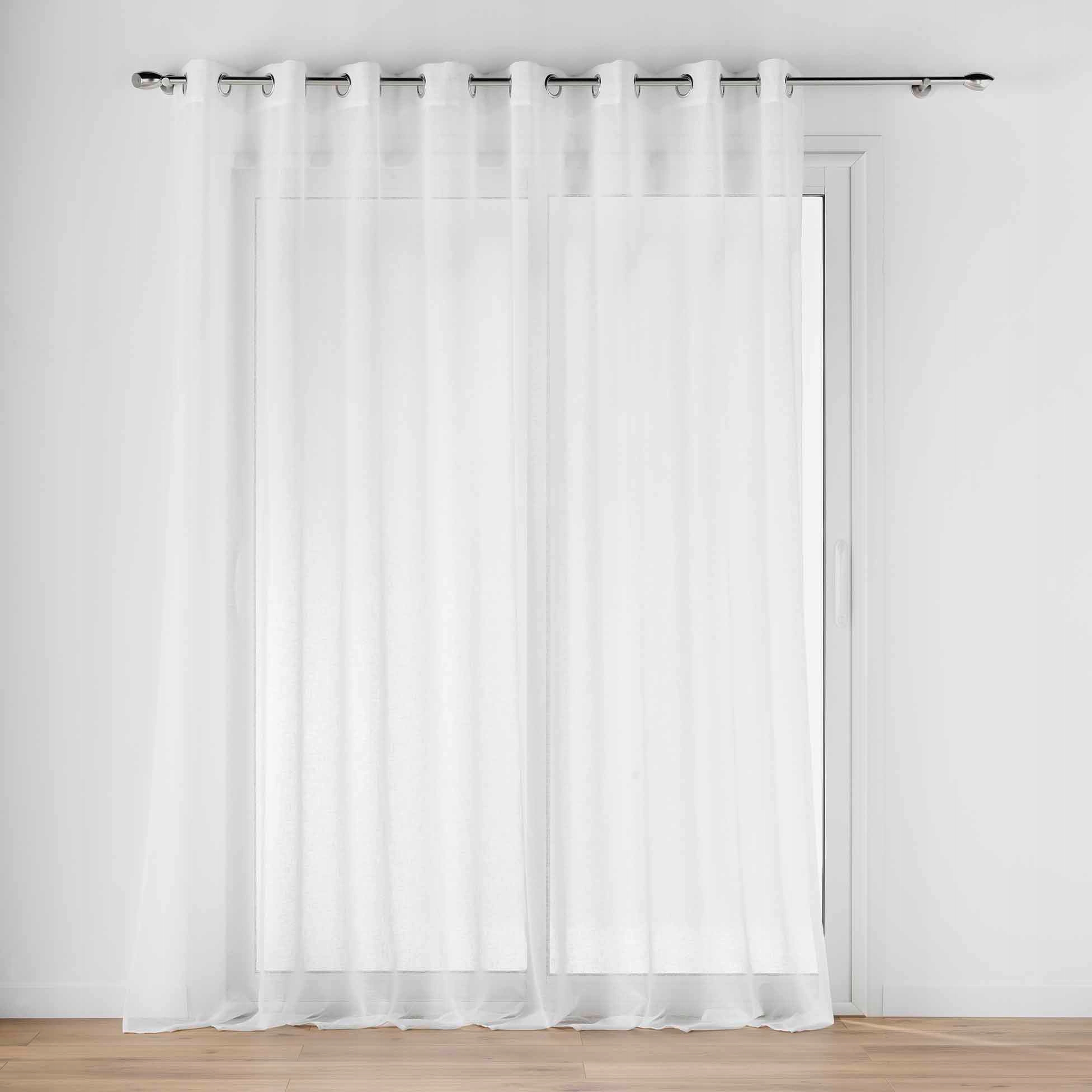 Záclona Bílá Na Průchodkách Široká Elegantní Carlin 300 X 240 CM