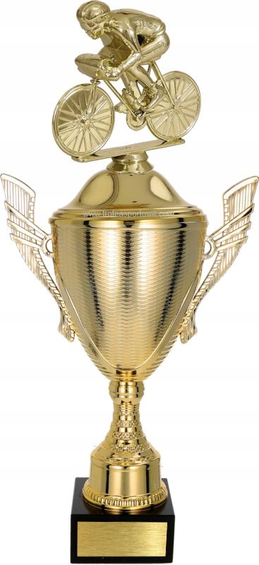 

Piękny puchar z figurką Kolarstwo 34cm +grawer