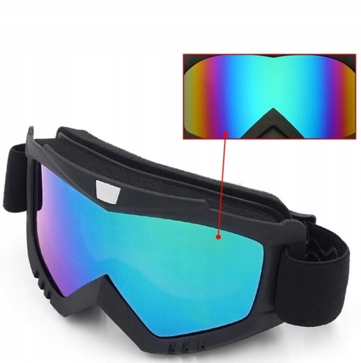 MASKA GOGLE OKULARY SNOWBOARD NARTY CROSS MOTOCYKL AIRSOFT LASER REGULOWANA Rodzaj szybki szybka lustrzana