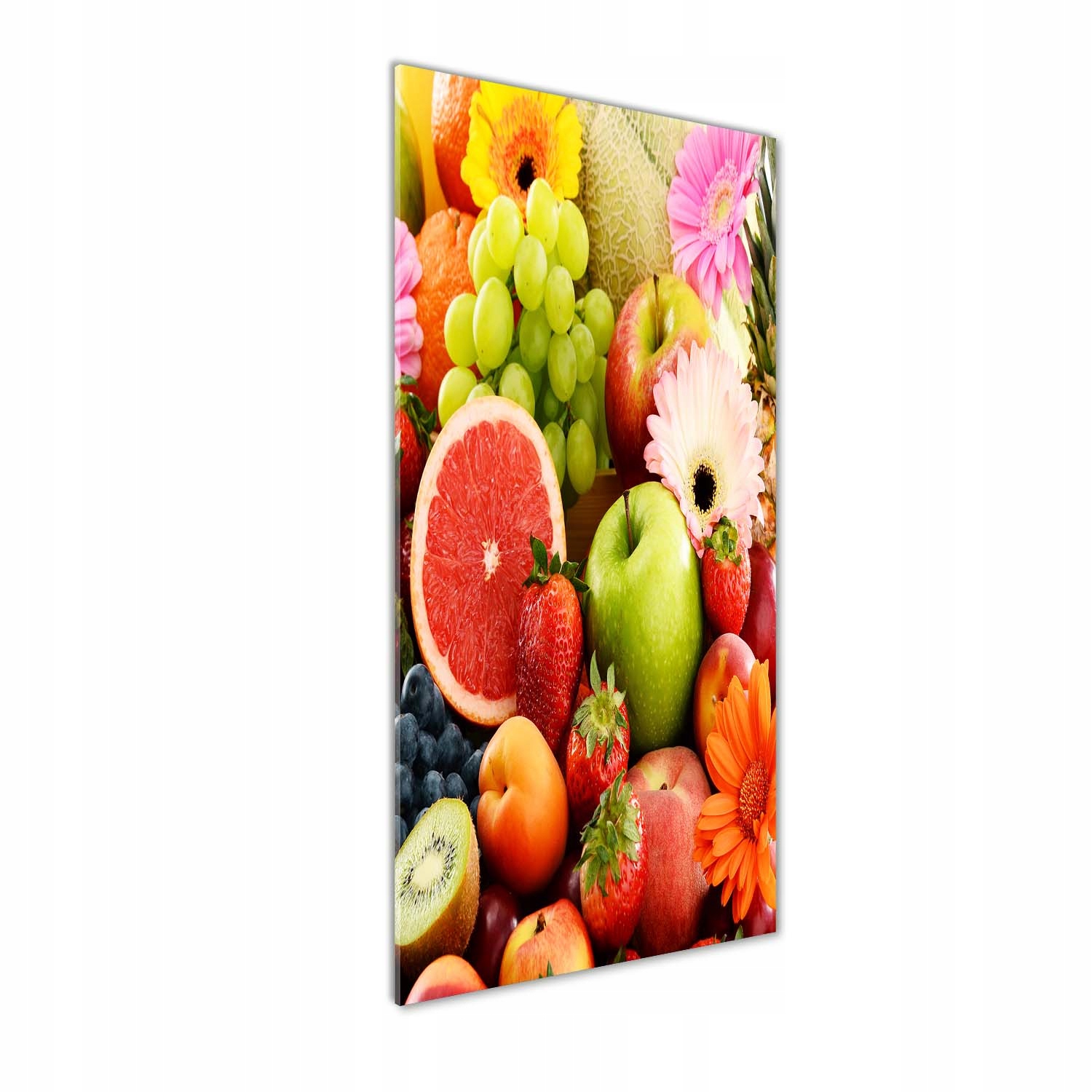 

Foto obraz akryl do salonu Owoce i kwiaty 50x125cm