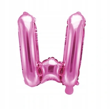 

Balon foliowy Litera W 35cm, ciemno różowy
