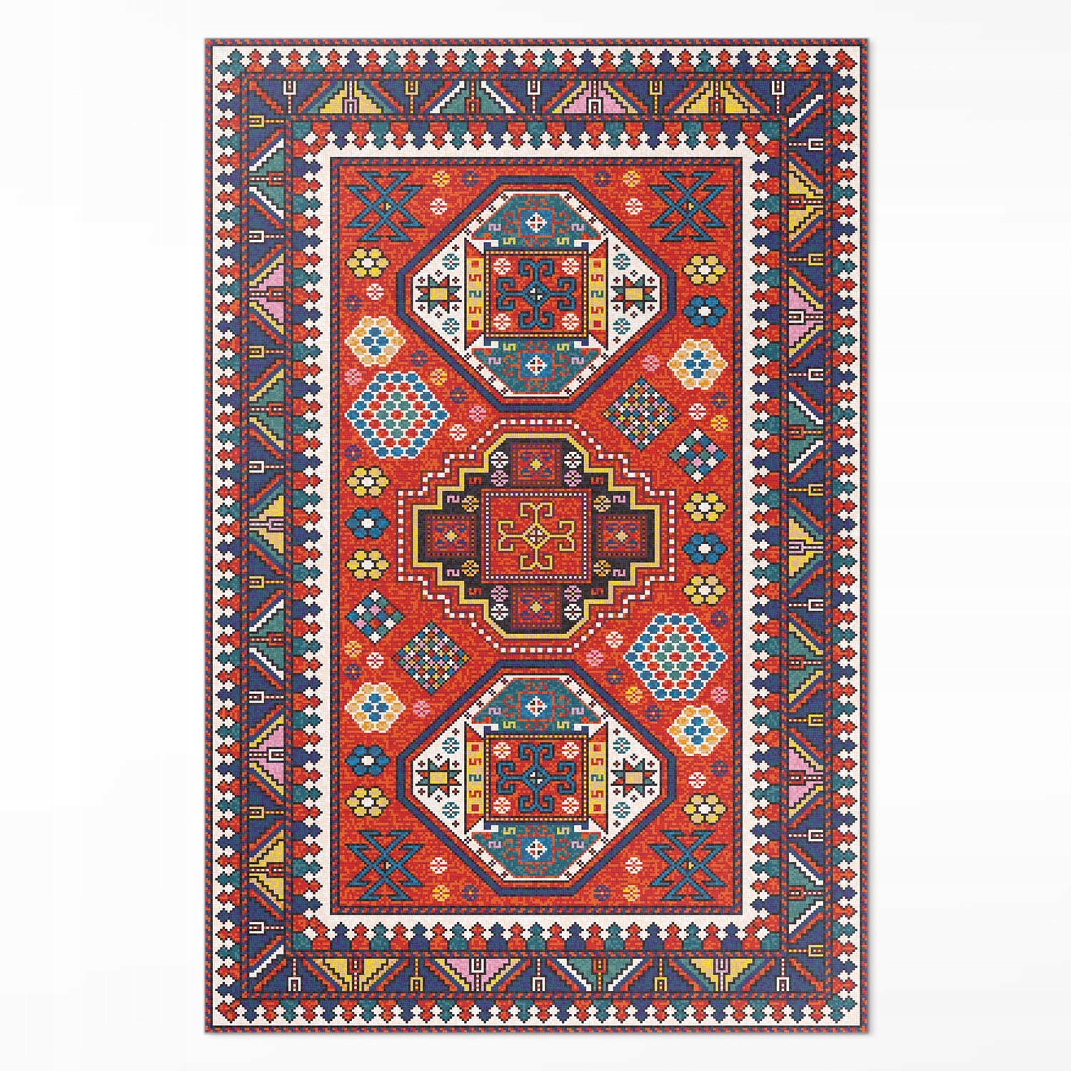 Koberec Pvc Vnitřní turecký dekorativní vzor imitace tkaniny 140 x 210 cm