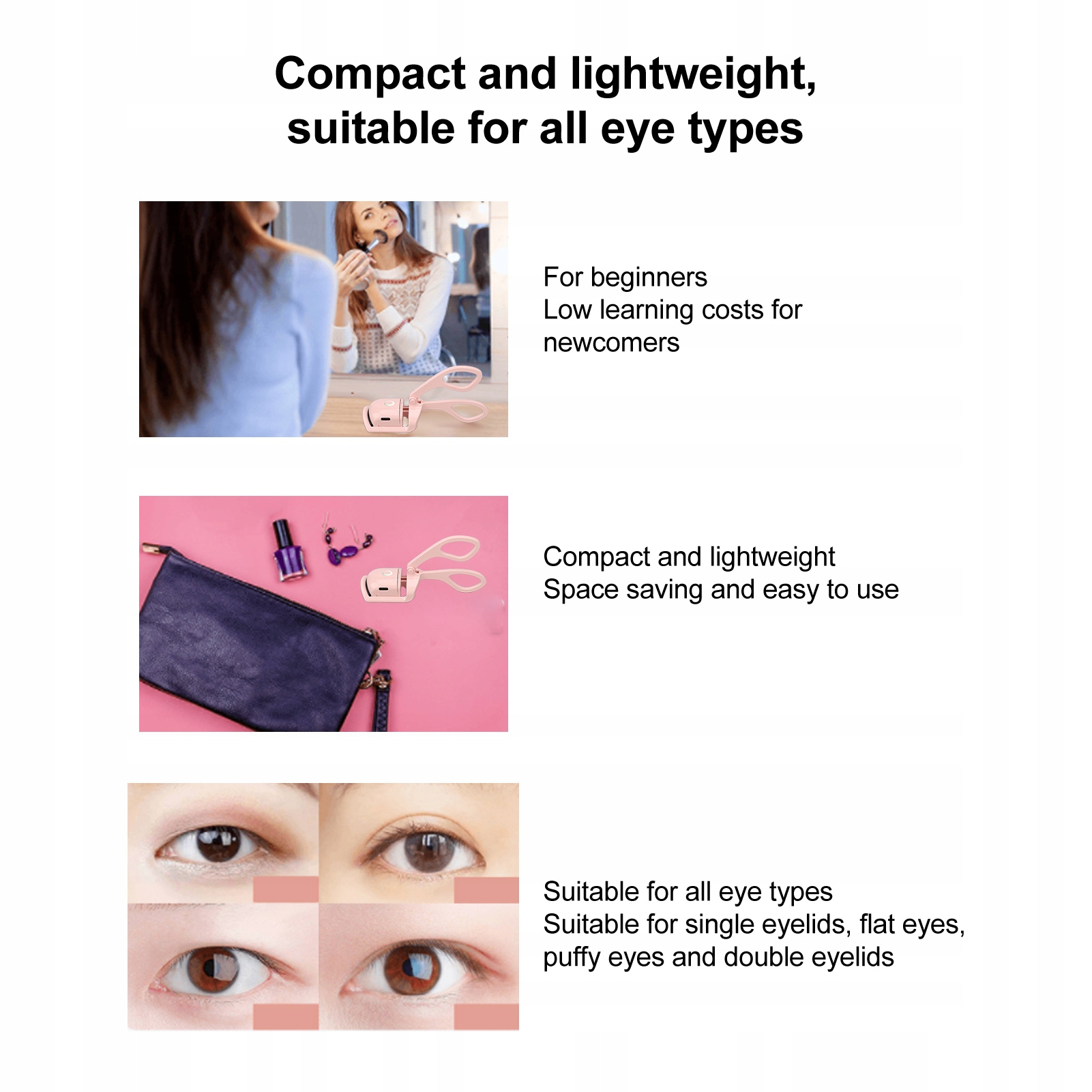 ZALOTKA DO RZĘS ELEKTRYCZNA PODGRZEWANA USB-C Marka bez marki