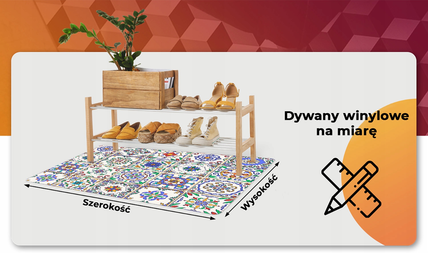 Dywan winylowy do jadalni Włoskie kafelki kuchenny Rodzaj mata