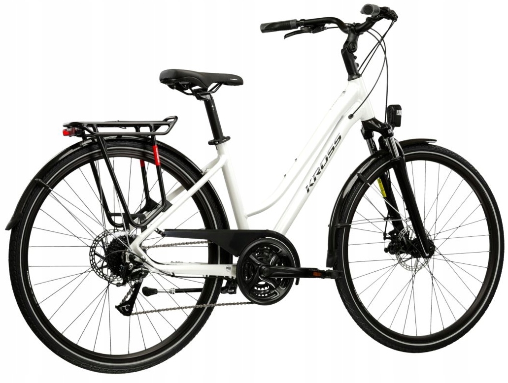 Rower Kross Trans 3.0 rama alu 17 cali koło 28 " biały perłowy komplet 2026