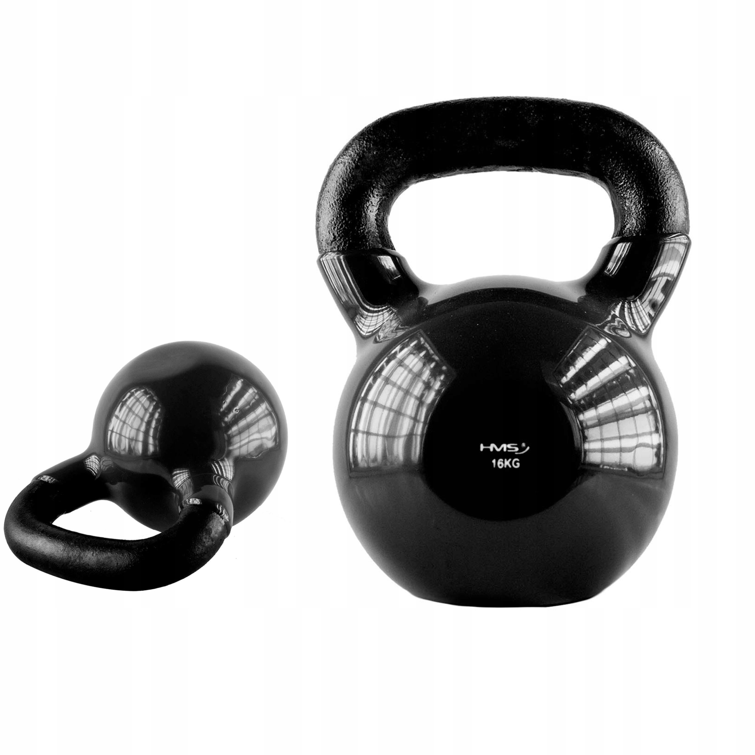 Ciężarek żeliwny kettlebell 16kg odważnik treningowy siła crossfit Hms