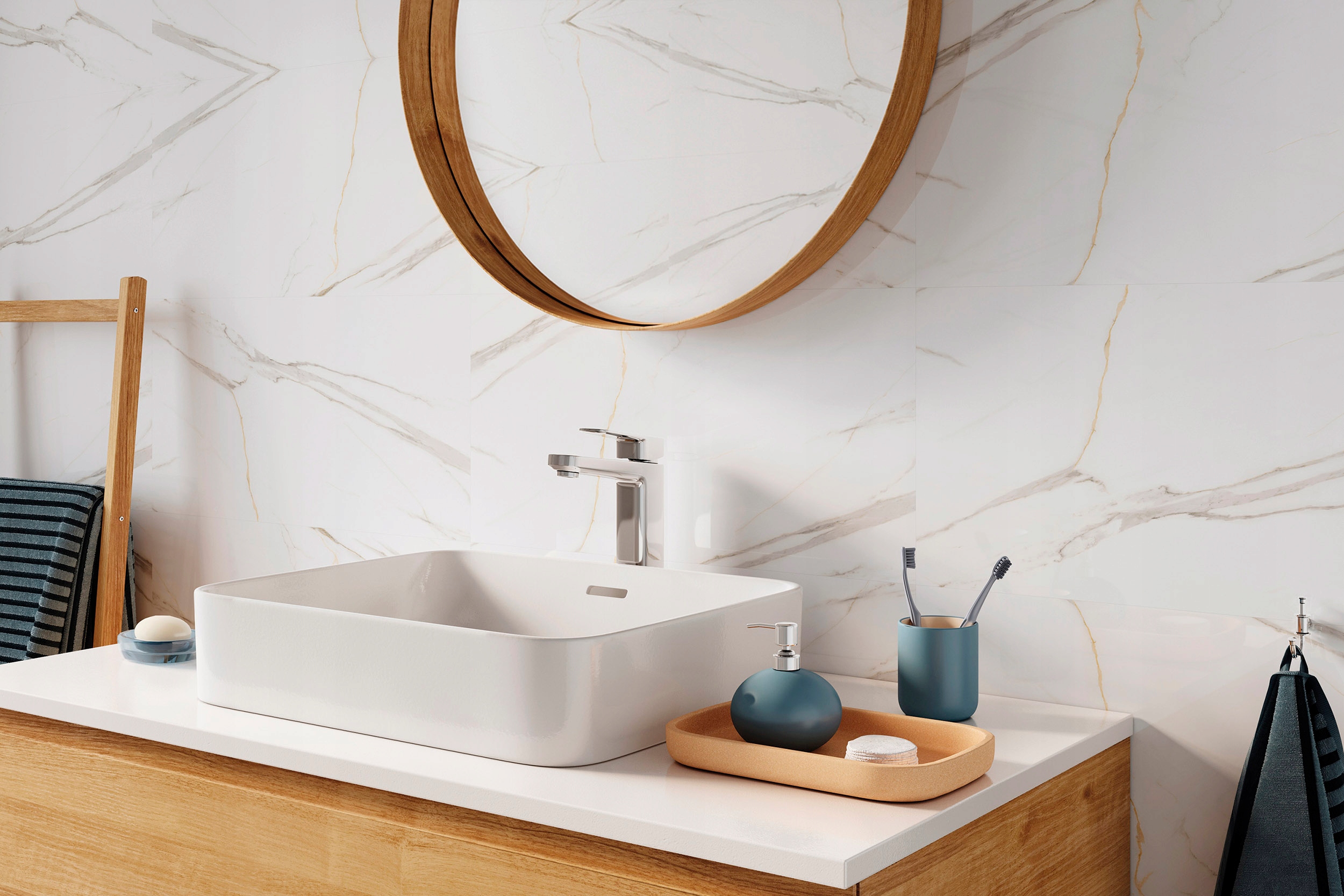 PANELE Ścienne SPC VILO Calacatta White MARMUR 120 Stan opakowania oryginalne