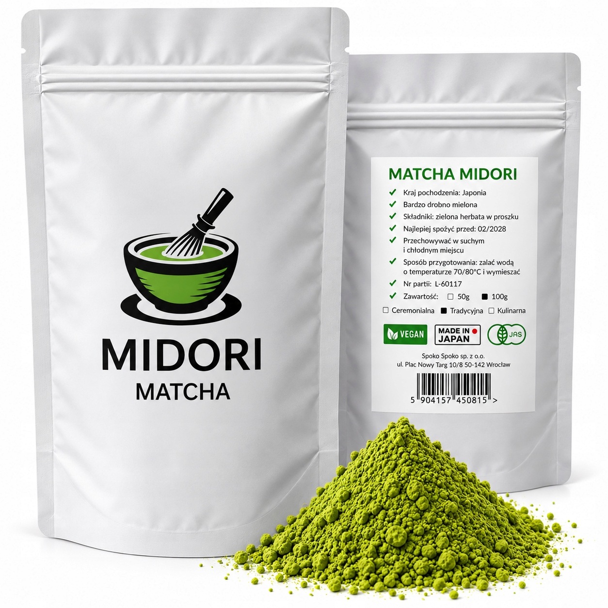 Matcha Tradiční japonská certifikovaná 200g Denní nová sklizeň