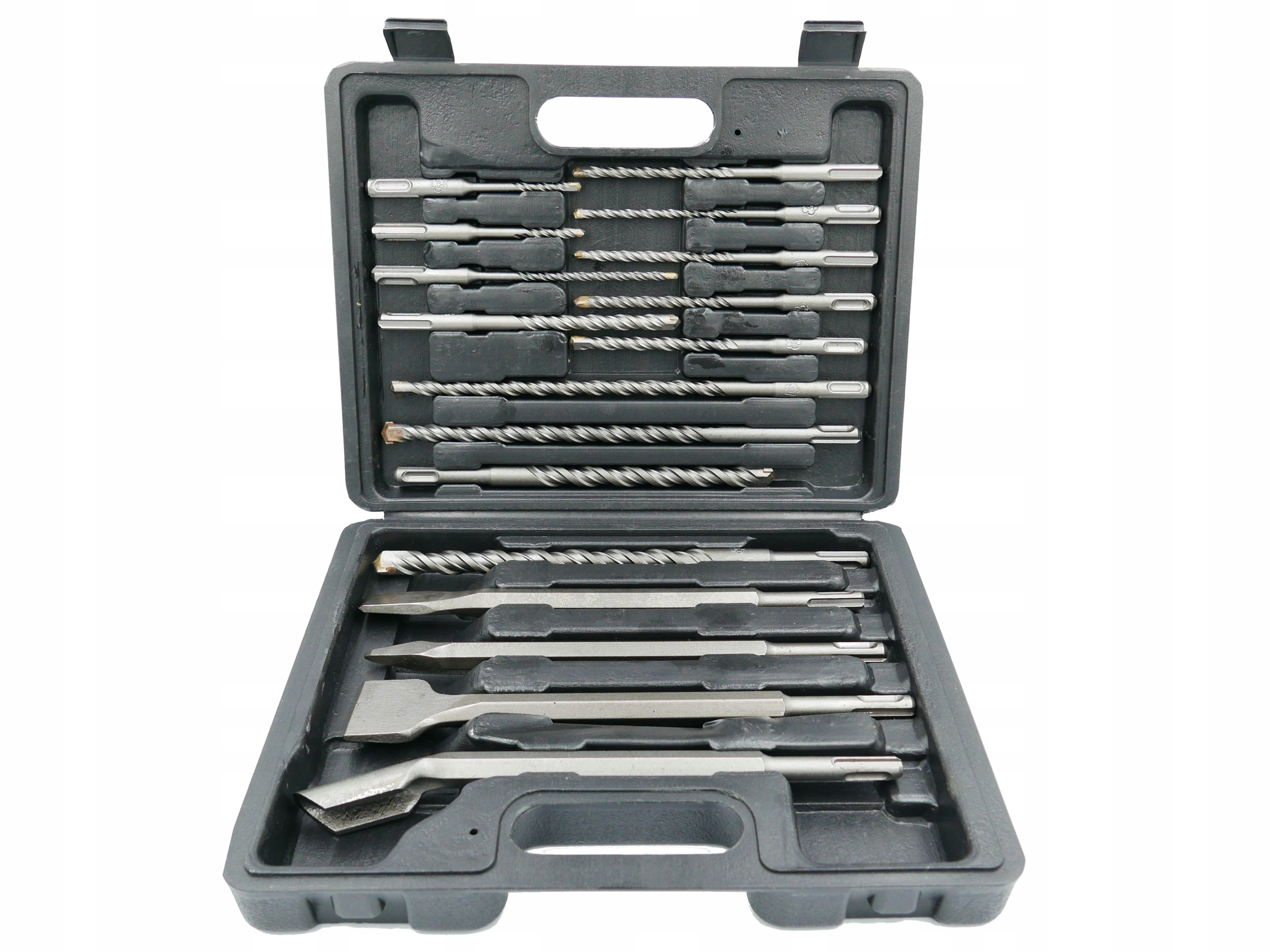 ZESTAW WIERTEŁ I DŁUT WIERTŁA DO BETONU SDS+ WALIZKA 17 ELEMENTÓW