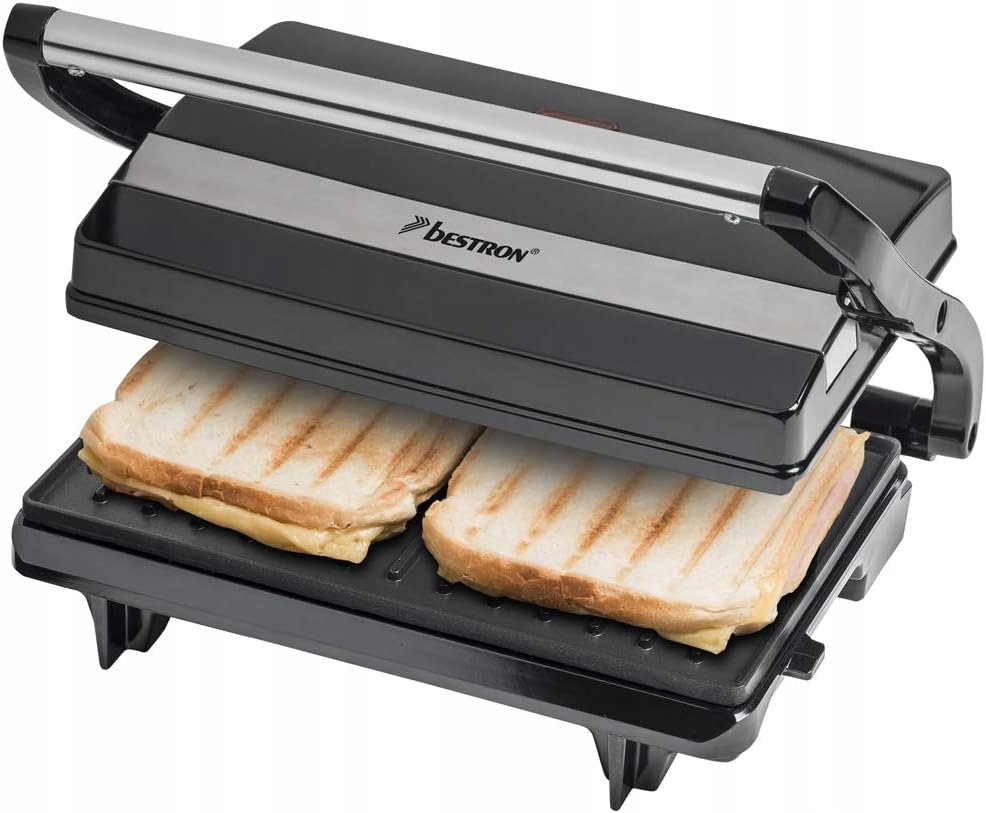 Elektrický Gril 700W Antipulka Kompaktní 22x14CM Černý