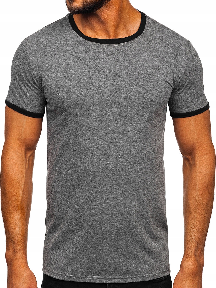 

T-shirt Męski Koszulka Grafitowa 8T83 Denley_xl