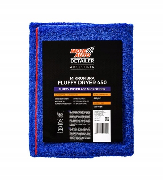Moje Auto Ręcznik Z Mikrofibry Do Osuszania Fluffy Dryer 450g/m2 60x90cm