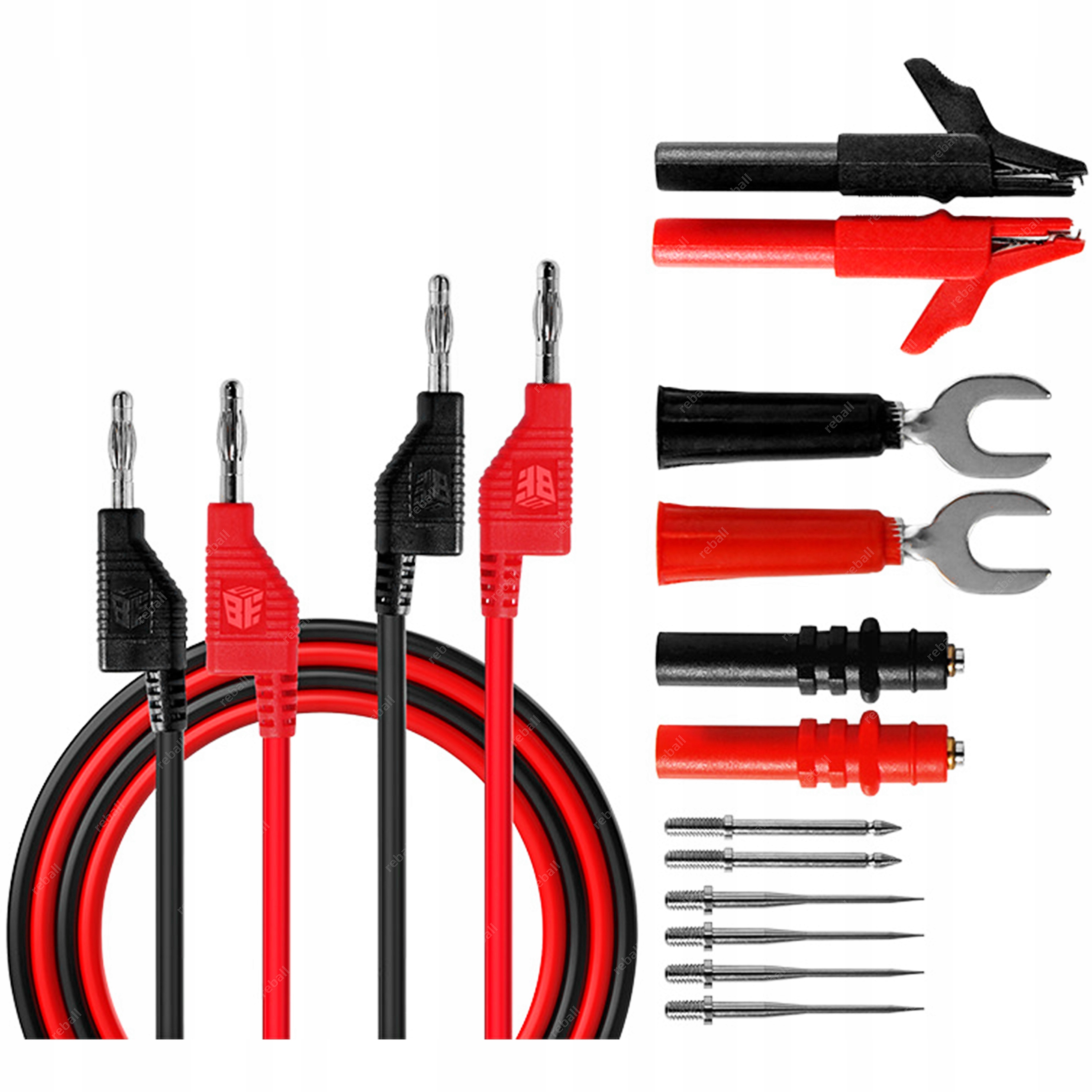 PRZEWODY DO MIERNIKA MULTIMETRU KABLE POMIAROWE SONDY BANAN 20A BST-080-JP EAN (GTIN) 6949639144003