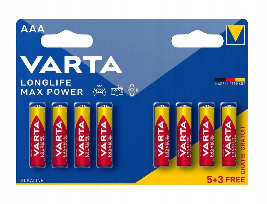 

Bateria Alkaliczna Varta Longlife Max Power Aaa x8
