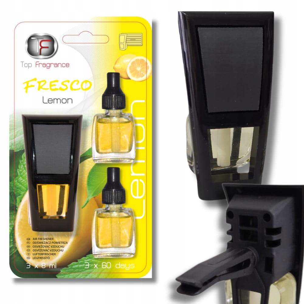 Zapach Do Samochodu Top Fragrance Fresco 3w1 Lemon Cytryna Zestaw 3 Sztuki