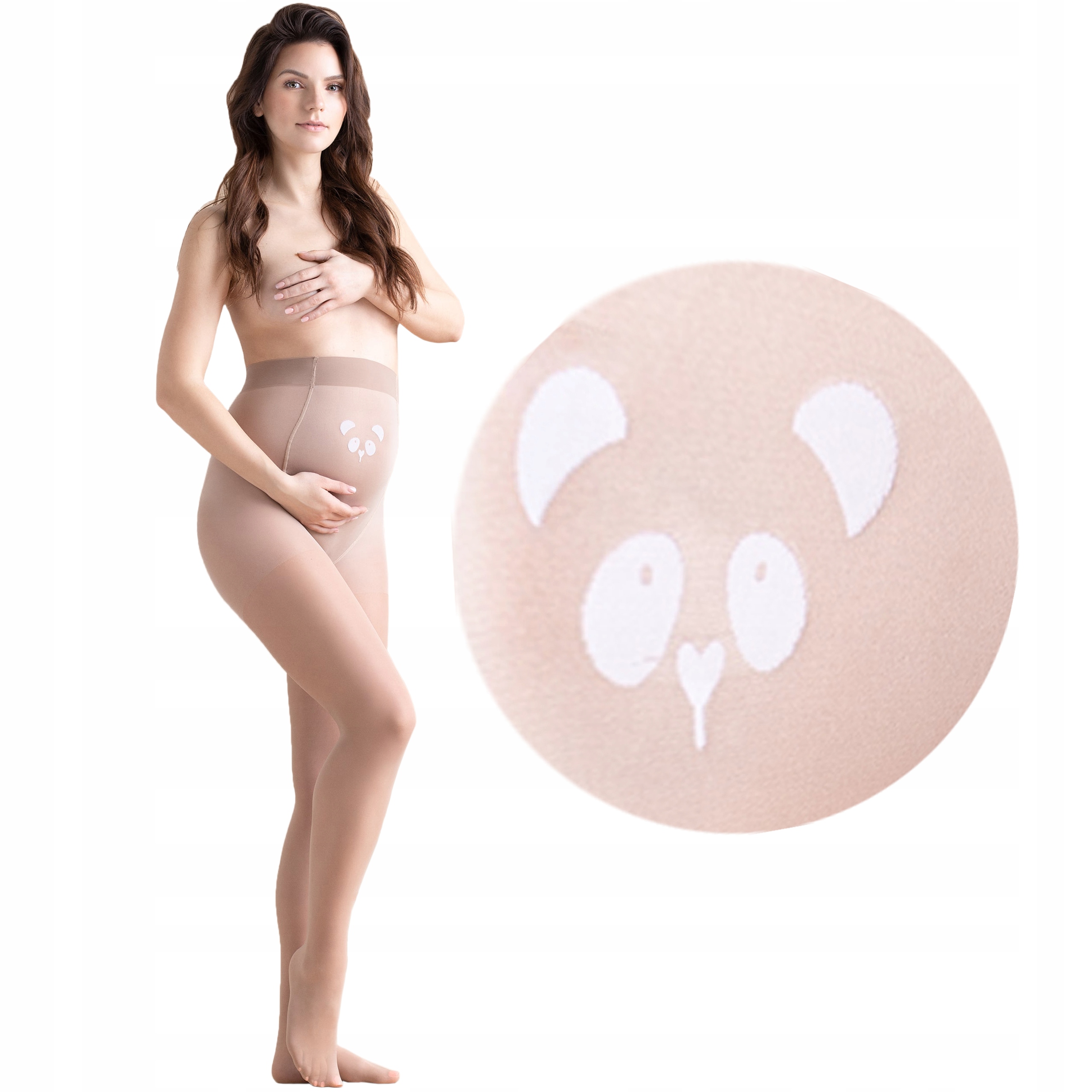 

Fiore rajstopy ciążowe Mama Panda 20 den nude 4-L