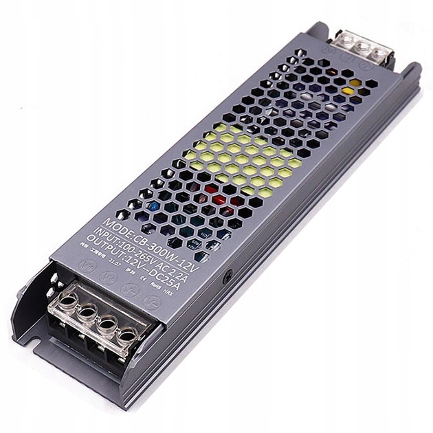 ZASILACZ LED 12V 300W 12V 25A FLAT BEZ RADIATORA