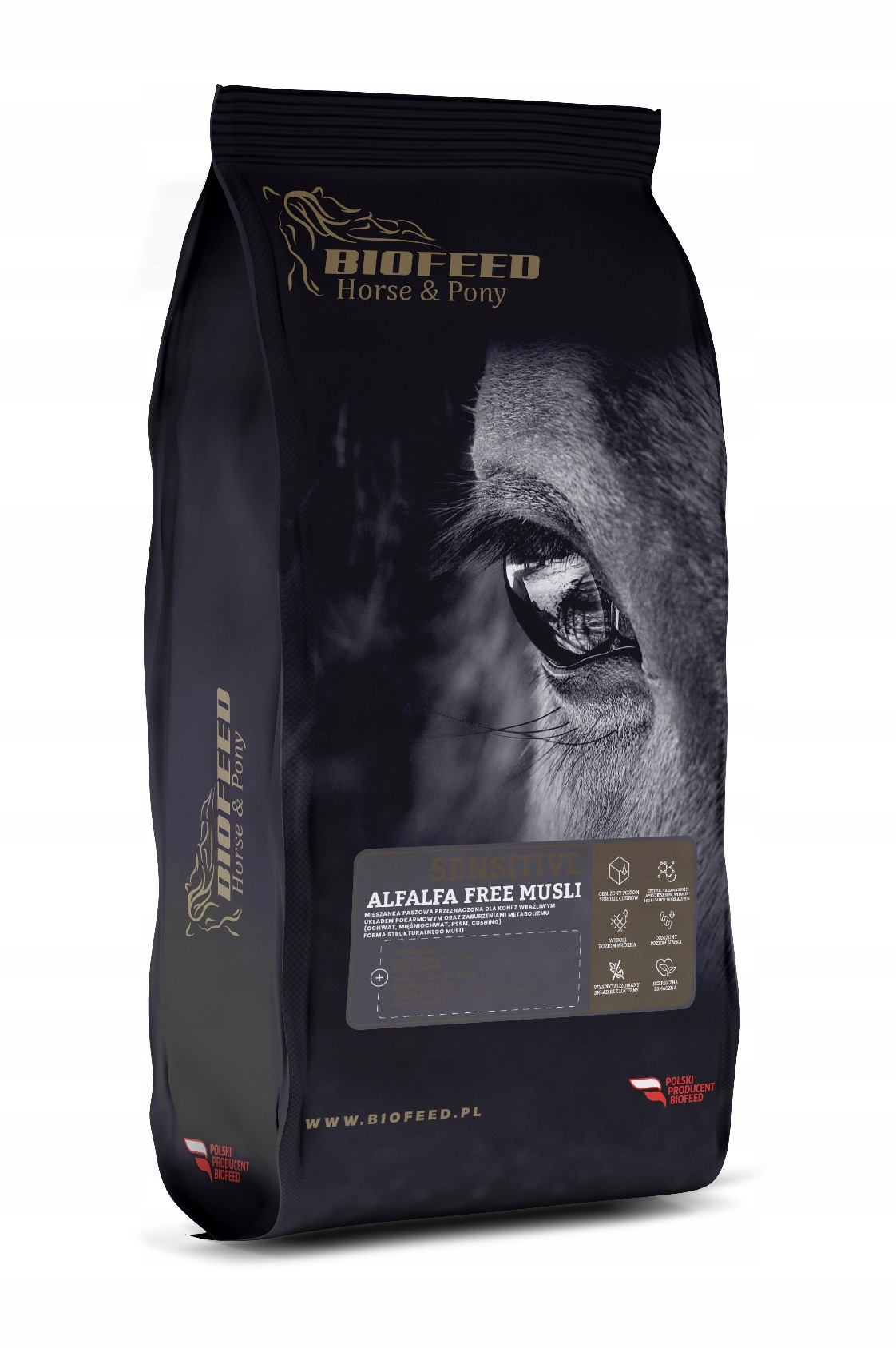 Sensitive Musli Alfalfa free 20kg Biofeed Horse and Pony musli dla koni