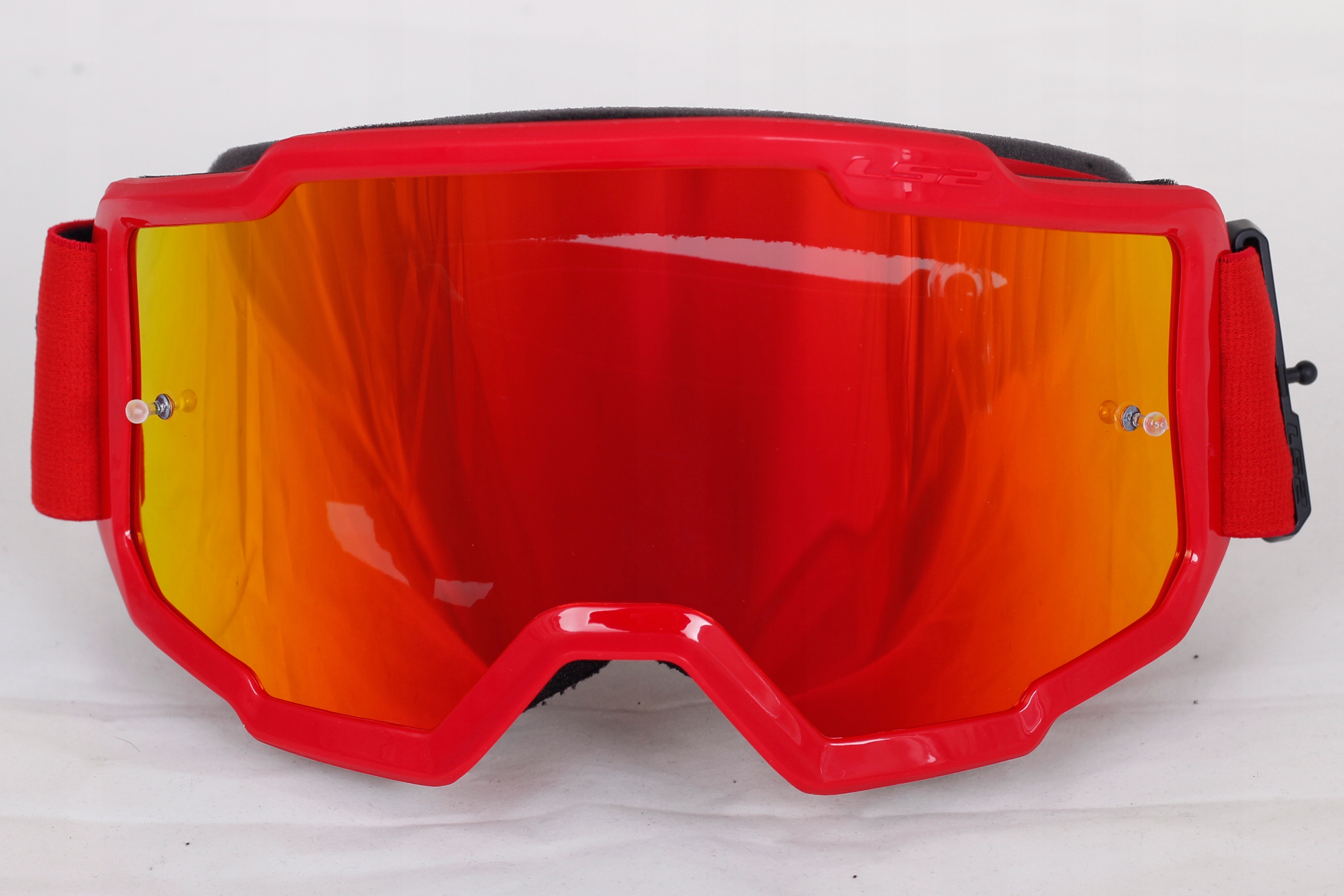 GOGLE LS2 CHARGER CROSS ENDURO MOTOCROSS ATV RED 2 szyby lustrzany wizjer Model Charger