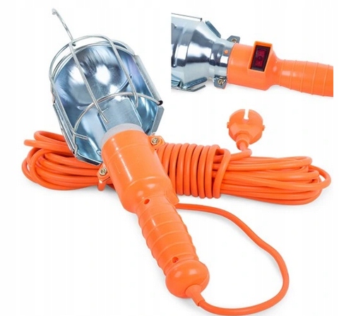 LAMPA WARSZTATOWA LAMPKA WARSZTAT Z KBALEM 10M GARAŻOWA LATARKA XL KANAŁOWA