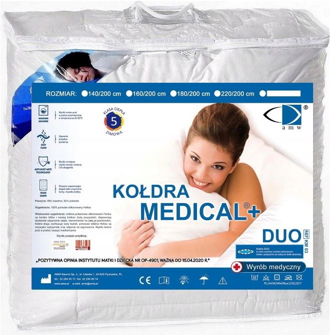 

Ciepła Kołdra Zimowa Medical Duo 180x200