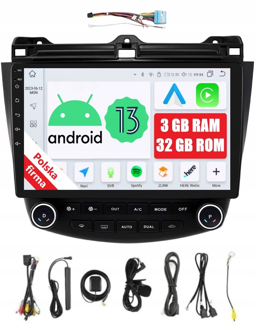 Rádio 2DIN Navigácia Android Honda Accord 7 VII 3/32 Gb Dsp Carplay Lte