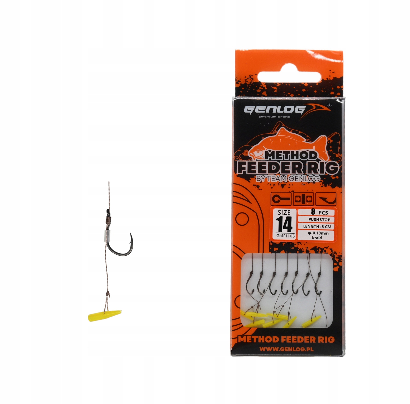 Przypony Genlog Method Feeder Rig Pushstop 14/8cm
